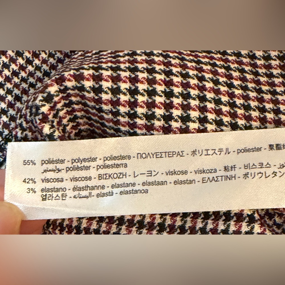 Zara Women's Houndstooth Ankle Pants Size XL - Picture 7 of 10